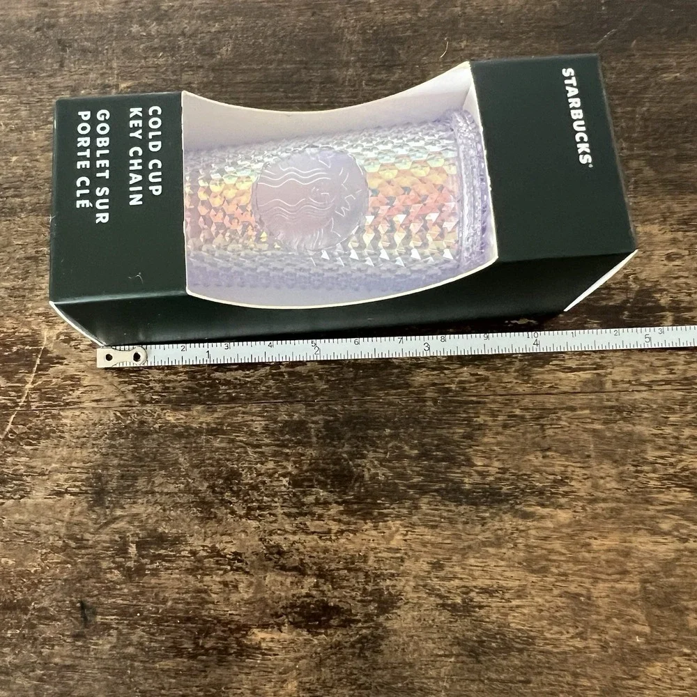Starbucks 2023 Studded Dichroic Iridescent Unicorn‎ Bling Keychain